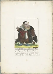 De joodse dwerg Natan Hirschl, ca 1710 Natan Hirschl, primat av judarna i Prag, och Püpen-maister godkänd av den hoebraiska lagen, i sina skolkläder (titel på objektet) Il Callotto resurcitato eller nyinredda Zwerchen-skåp (se