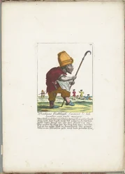 Den glade dvärgen Mathias Flecksippl, ca. 1710 Mathias Flecksippl, faisant le bel humeur aux jours maigres (titel på objekt) Il Callotto resurcitato eller nyutnämnd Zwerchen-kabinett (serietitel)