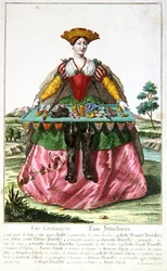 En skomakare, ca 1735 (färgstick)