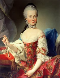 Ärkehertiginnan Maria Amalia av Habsburg-Lothringen (1746-1804), åttonde barnet till kejsarinnan Maria Teresia av Österrike (1717-80) och kejsar Frans I (1708-65)