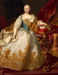Österrike, Wien, porträtt av Maria Teresia av Habsburg, tysk-romersk kejsarinna