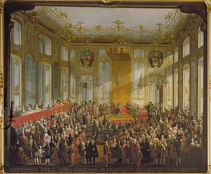 Kejsarinnan Maria Theresa vid invigningen av St. Stefansorden, 1764 (för detaljer se 66581)