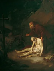 De heliga eremiterna Antonius och Paul