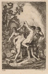 Bacchus triumf med dansande nymfer