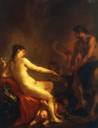 Venus och Amor i Vulcans smedja