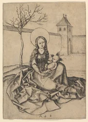 Madonnan och barnet på gården, ca. 1435-1491.