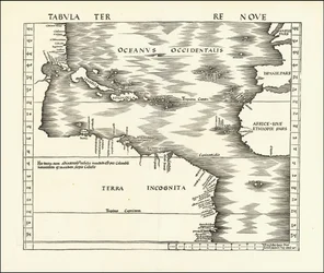Amiralitetskarta från 1513 av Martin Waldseemüller