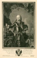 Franz I Stephan, kejsare av det tysk-romerska riket (gravyr)