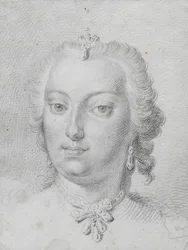 Martin van Meytens Maria Theresa 1741 Teckning