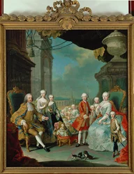 Kejsar Frans I, Maria Theresia och deras barn (målning på duk)