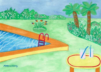Innan regnet vid poolen
