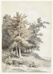 Skogskant med figurer