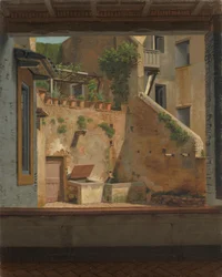 En innergård i Rom. Kopia efter Eckersberg