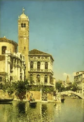 En venetiansk kanalscene
