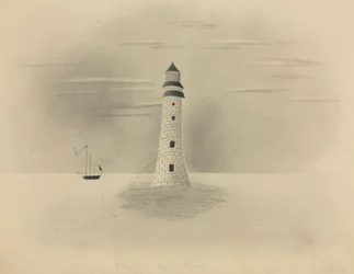 Eddystone fyr, 1840.