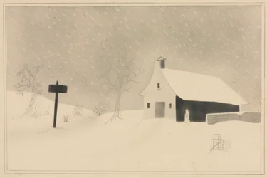 Snöstorm i Vermont.