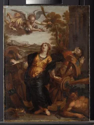 St Catherine of Alexandria, ca 1650-99 (olja på duk)