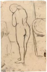 Ritning för stående naken, c.1879