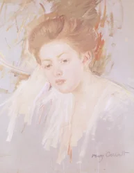Head of a Young Girl (pastell på papper)