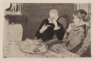 Lydia och hennes mor på Tea, 1882.