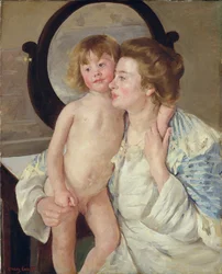 Mor och pojke, ca 1899