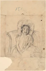 Leende Margot med volanghuv, ca. 1902.