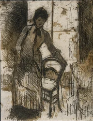 Besökaren a tergo, c. 1881.
