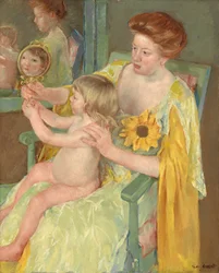 Kvinna med en solros, cirka 1905
