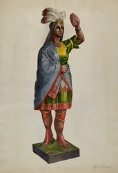 Cigarraffär Pocahontas, ca. 1939.