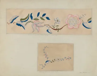 Broderi - Detalj av barnklänning, 19351942.