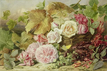 Pioner, rosor och stockrosor, 1862