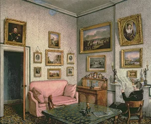 Överste Norcliffes studie vid Langton Hall, ca 1837