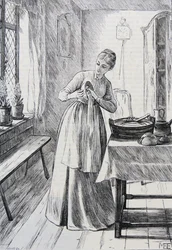Illustration av hemmafru