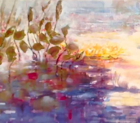 guld och rosa reflektioner