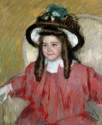 Anne Marie Durand Ruel (Porträtt av Anne-Marie Durand-Ruel). Målning av Mary Cassatt (1845-1926). Privat samling