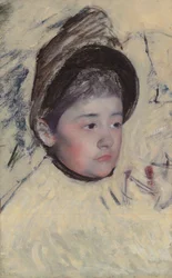 Kvinna som bär motorhuv, ca 1889