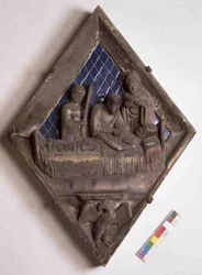Sista bönen, reliefplatta från Campanile (marmor och keramik)