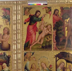 The Creation of Eva, en panel från Grabower Altaret, Högaltaret i St. Petri i Hamburg (se även 153622)