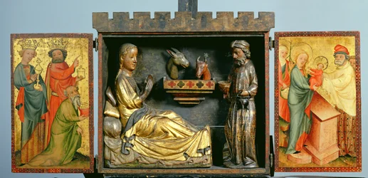 The Harvester Altar, c.1410 (tempera på ek) (se även 145254 och 145255)