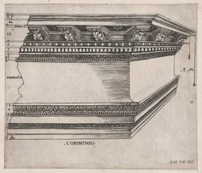 Mirror of Roman Magnificence: Corinthian entablature, ca. 1535, ca. 1535
