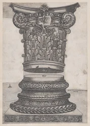 Spegel av romersk storhet: Dekorerad kapital och bas, ca. 1537., ca. 1537