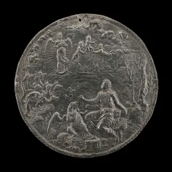 Saint John komponerar uppenbarelse på Patmos, 1570-talet