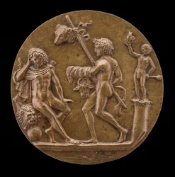 Herkules med Bacchic Figurer, andra hälften av 1400-talet.