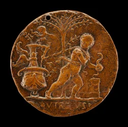 Allegorisk scen [framsidan], 1500-talet.