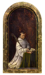 Diptyk av Robrecht de Clercq, abbot av Ter Duinen, ca 1499 (olja på panel)