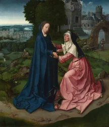 Jungfruns besök till Saint Elizabeth. Panel från en altartavla, ca 1515