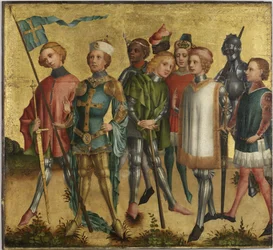 Saint Gereon av Köln med soldater, ca 1460