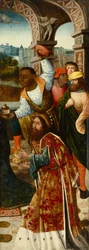 The Adoration of the Magi (olja på panel)
