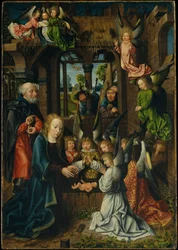 The Adoration of the Christ Child, c.1500 (olja på ekpanel)