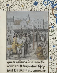 Ms 659 fol.78r Avrättningen av Guillaume Hugonet